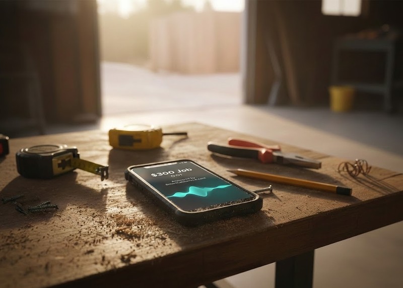 AI receptionist answering a business phone call automatically